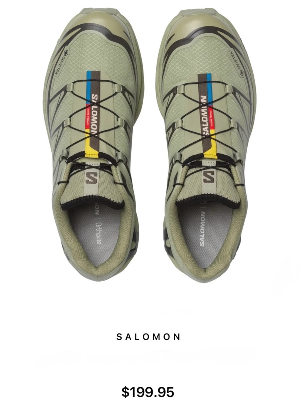 SALOMON XT-6 Gore-Tex Tea
$199.95 men 9.5 women 10.5 gently used 👟